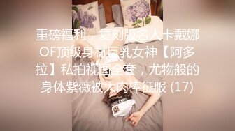 重磅福利，复刻版名人卡戴娜OF顶级身材巨乳女神【阿多拉】私拍视图全套，尤物般的身体紫薇被大肉棒征服 (17)