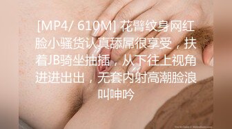 [MP4/ 610M] 花臂纹身网红脸小骚货认真舔屌很享受，扶着JB骑坐抽插，从下往上视角进进出出，无套内射高潮脸浪叫呻吟