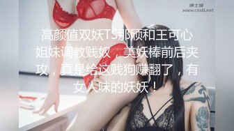 高颜值双妖TS那颀和王可心姐妹调教贱奴，美妖棒前后夹攻，真是给这贱狗赚翻了，有女人味的妖妖！