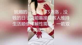 妩媚的‘少女’TS洛洛，没钱的日子只能靠接接客人维持生活顺便排解性需要，一箭双雕 美滋滋！！