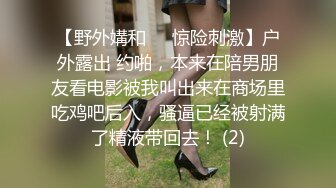 【野外媾和❤️惊险刺激】户外露出 约啪，本来在陪男朋友看电影被我叫出来在商场里吃鸡吧后入，骚逼已经被射满了精液带回去！ (2)