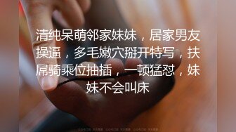 清纯呆萌邻家妹妹，居家男友操逼，多毛嫩穴掰开特写，扶屌骑乘位抽插，一顿猛怼，妹妹不会叫床