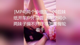 [MP4]两个中缅混血00后妹纸开车户外车震 上车空间小两妹子操不开 下车翘美臀轮着干