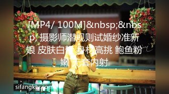 [MP4/ 100M]&nbsp;&nbsp; 摄影师潜规则试婚纱准新娘 皮肤白皙 身材高挑 鲍鱼粉嫩 无套内射